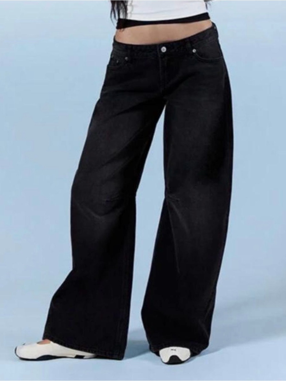 Pacsun - Low-Rise, Baggy Black Jeans